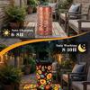 Solar Sunflower Garden Lantern Metal Outdoor Hanging Light Waterproof Energy-Saving Tabletop Light for Patio Pathway Decor