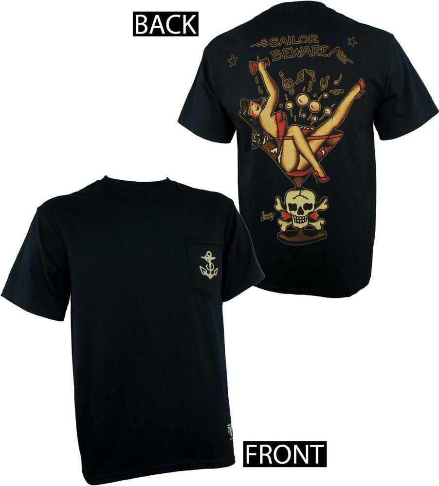 

Футболка унисекс с карманом и логотипом Sailor Jerry Tattoo Martini Girl S