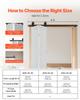 VEVOR Bi-Folding Sliding Barn Door Hardware Track Kit, 52" Top Mount Track Kit, Slide Smoothly & Quietly, Heavy Duty, Easy To Install