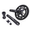 Cycle Crankset with 50T to 34T Chainring Aluminum Alloy Hollow Integrated Cycle Crank Arm Set for 9 Speed to 12 Speed