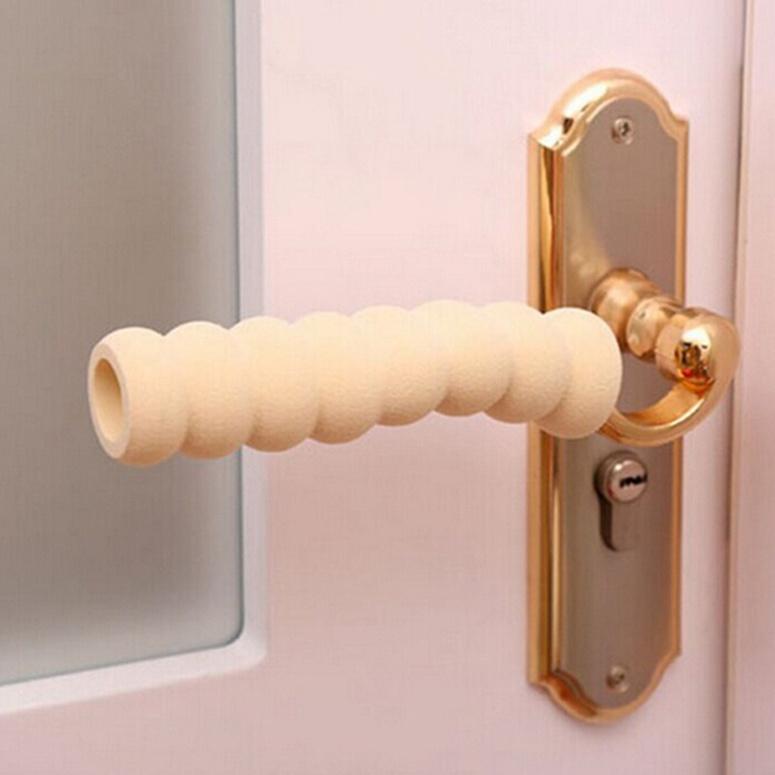 Guanti per maniglia della porta in silicone ispessito per la sicurezza dei bambini Copertura protettiva per maniglia della porta anticollisione a spirale