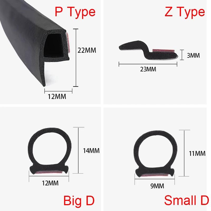 Gummidichtungsstreifen für Autotüren, ZPD-förmige Verkleidung, Geräuschdämmung, Wetterstreifen, ZPD-Typ, Gummistreifen für Autozubehör