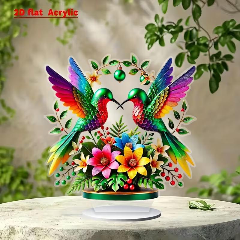 

1 шт. Хрустальная Колибри Настольное Украшение Арт-Декор Цветы Птицы Пейзаж Многофункциональное Домашний Офис Декор