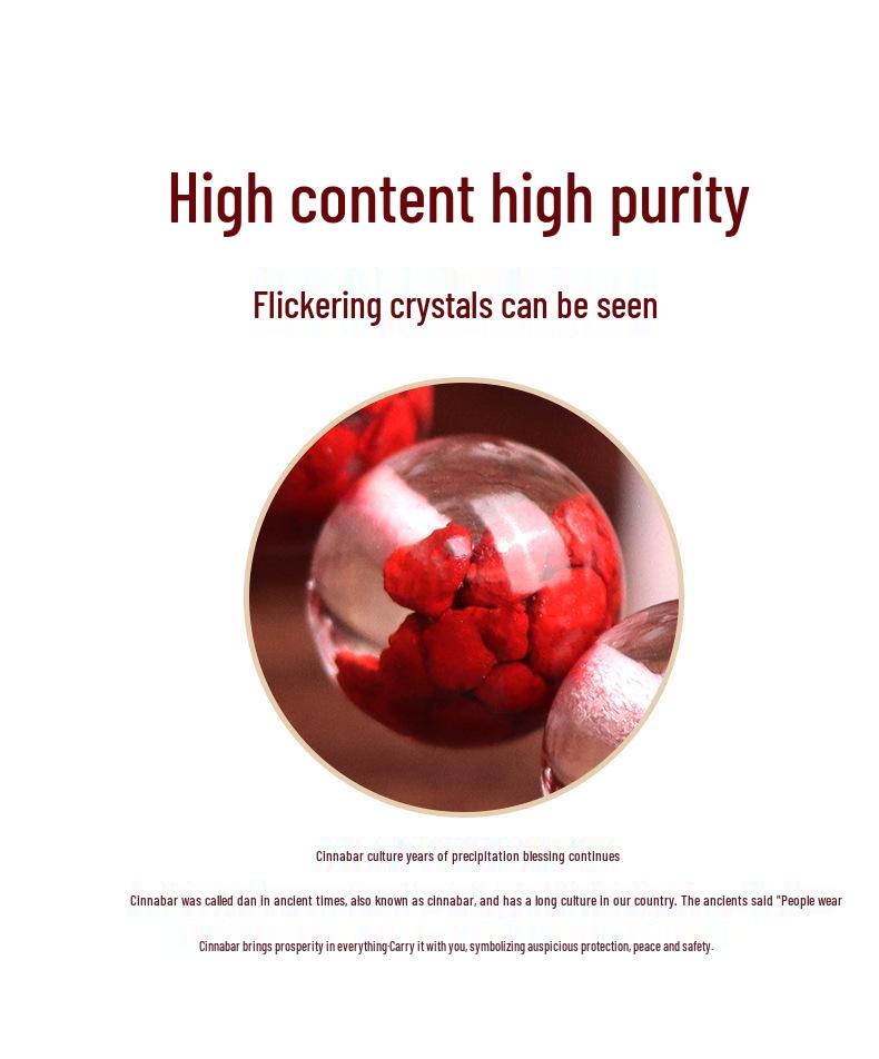 Lingxi Cinnabar & Mineral Crystal Bead Bracelet - Red Treasure Pot Design