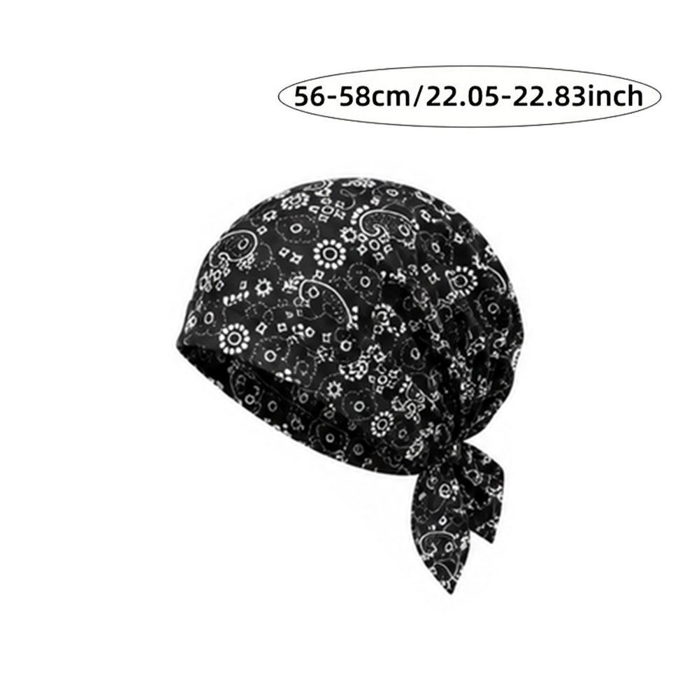 Stretchy Fabric Turban Hats Paisley Print Casual Hedging Cap Fashion Pullover Hat Hair Accessories