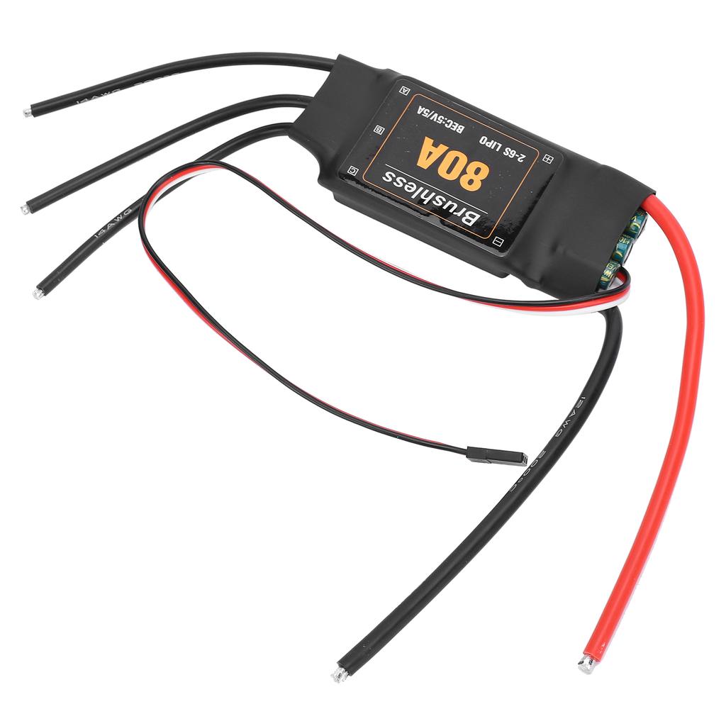 80A Brushless ESC Electronic Speed Controller Accessory for RC Airplane Aircraft Helicopter80A