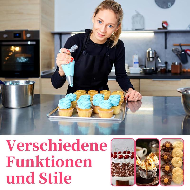 12pcs Stainless Torch Decorating Mouth Nozzle Cake Decor Sugar Craft Pastry Christmas Baking Decorating Tools Rose Cream Bakery