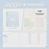 RosyPosy Snoopy Softcover Notebook: Cream Loose-Leaf with Colorful Pages, Stickers, and Horizontal Lines.