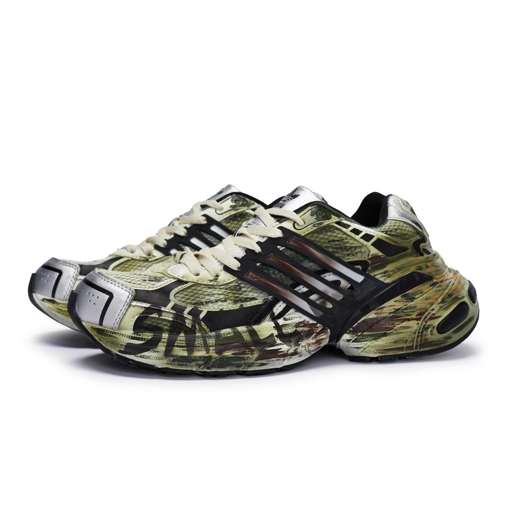 Adidas Originals ADISTAR XLG Slip Resistant Abrasion Resistant Low top Casual Shoes Unisex Yellow Silver Brown IH3381(Team80-S-BOX)
