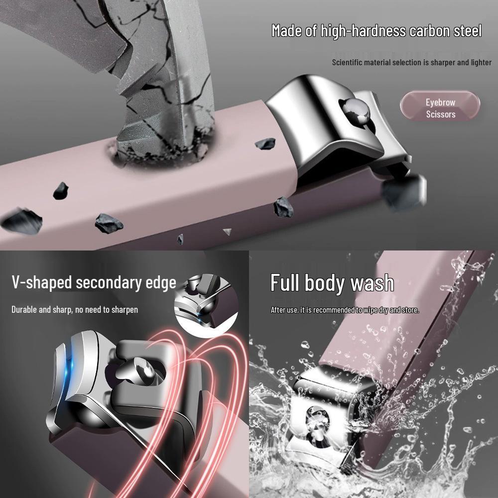Professional Portable Manicure & Pedicure Set: Flat Edge Nail Clippers, Foot Care Tools, Ear Pick.