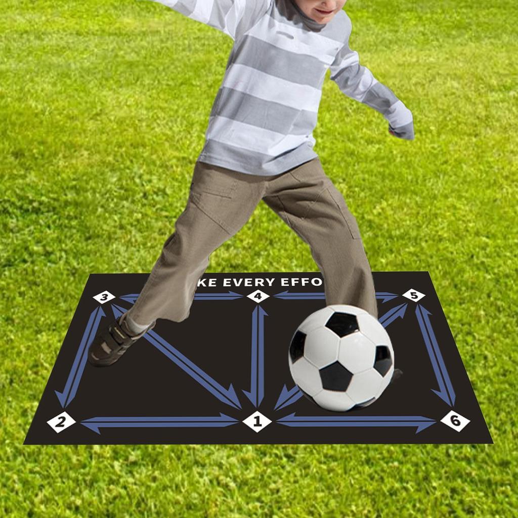 Soccer Footstep Training Mat Footstep System Training Blanket Silent Soccer Practice Equipment for Boys Girls Improve Speed