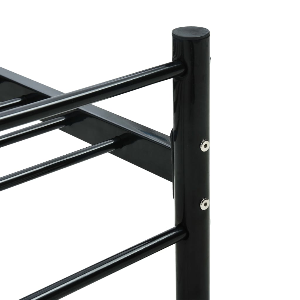 Bed Frame Black Metal 120 x 200 cm