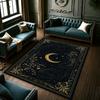 Modern Green Black Geometric Area Rug Non-Slip Floor Mat Living Room Bedroom Contemporary Abstract Home Decor Carpet