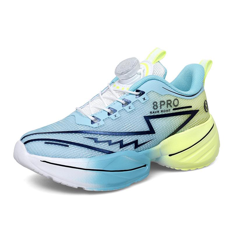 Boys 2025 summer new primary school children big children rotating buckle 8PRO running shoes girls outdoor light sports shoes