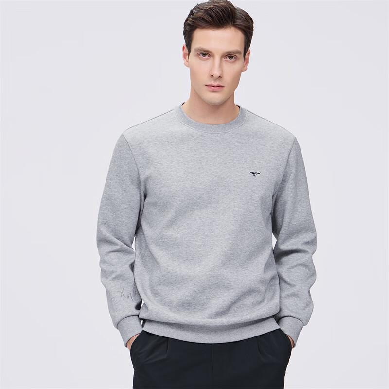 Septwolves Men's Casual Embroidered Pullover Sweatshirt