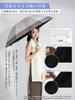 KIZAWA Folding Reverse 55cm UV Light Suitable for Sun and Level 5 Water Full Light Heat Inverted Bamboo Handle Parasol, Fold, Lightweight, Compact,