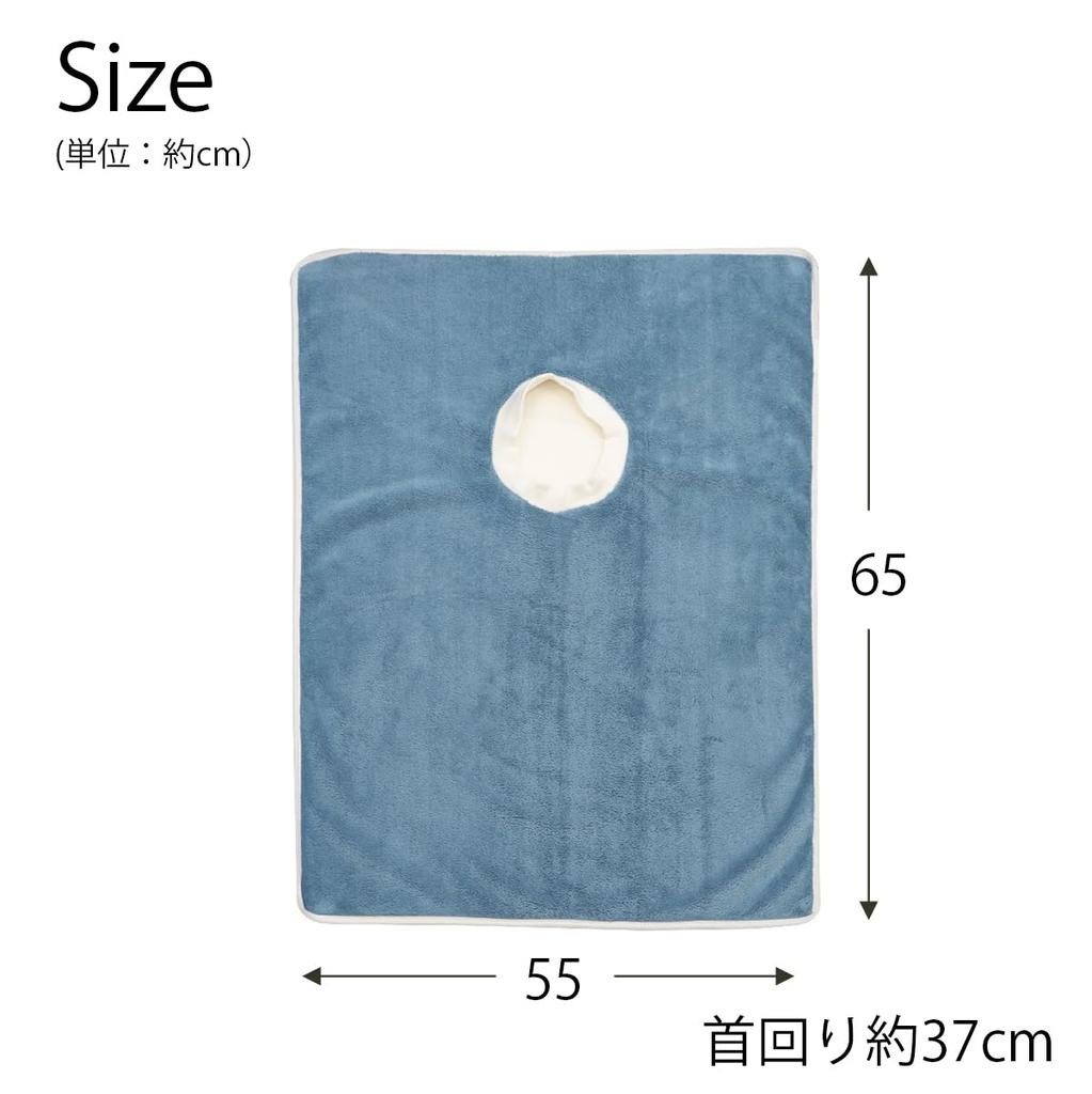 PRAIRIE DOG Oblečení na koupání pro domácí mazlíčky Nositelný ručník na koupání pro psy Navrženo s rychleschnoucím ručníkem, zastřihovači, absorpční, sušící, modré, S, DGKS-002