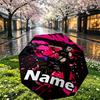 Custom Name Personalized Jinx Print Umbrella, Auto Open Close, 8‑Rib Sturdy Frame, Commute Camping Hiking Use, Birthday Gift