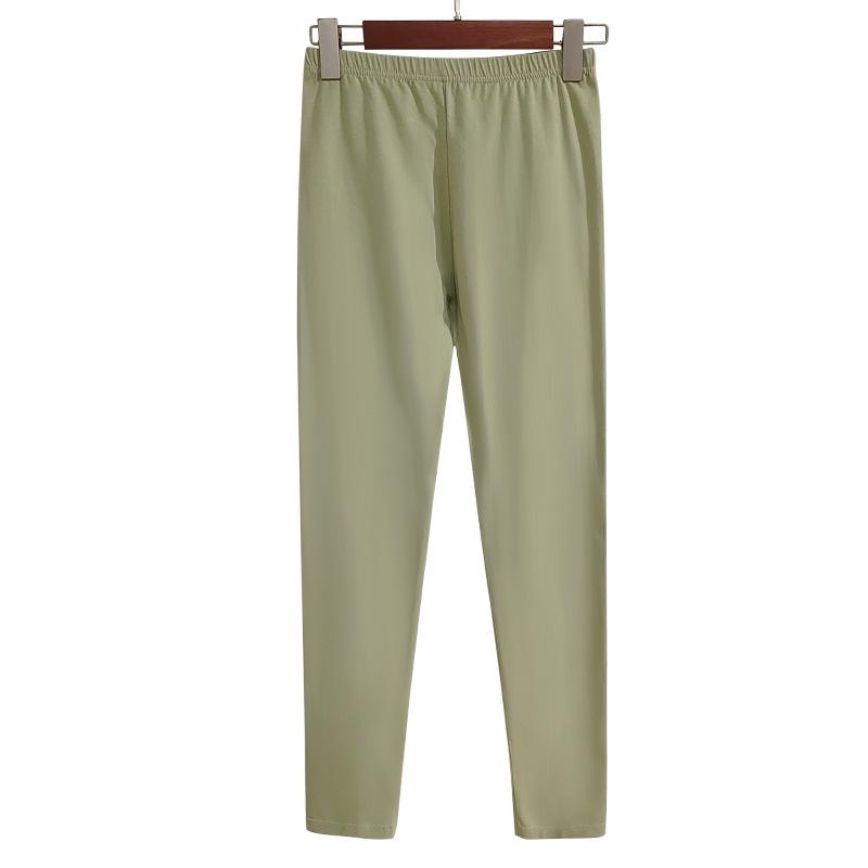 Women's High-Waisted Slim-Fit Antibacterial Cotton Leggings - Anti-Mite, Versatile, Thin, Pure Cotton, Class A Autumn Pants.