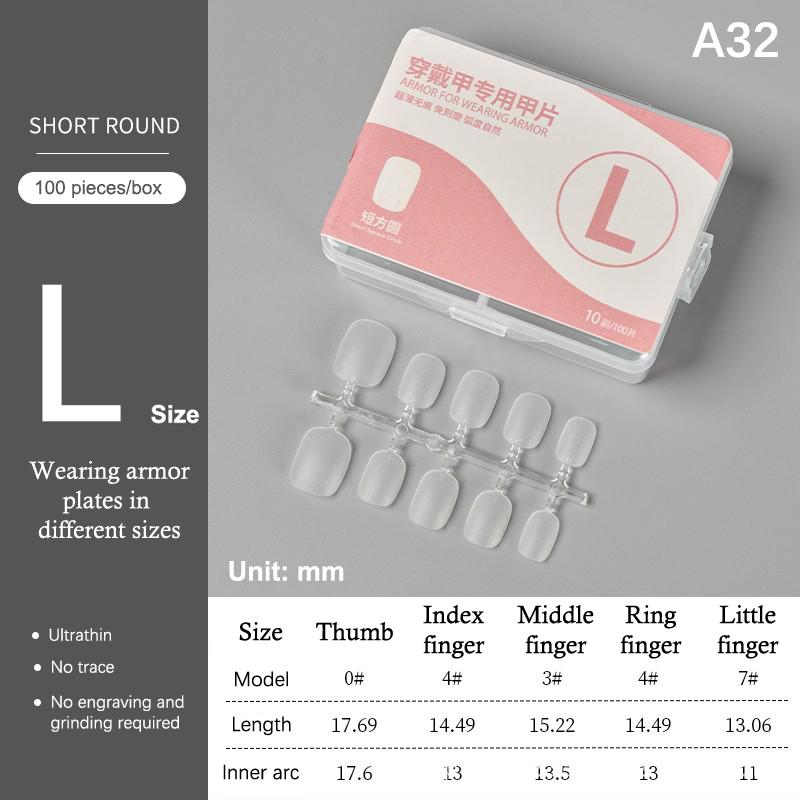 100Pcs/Box Matte Fake Nails No Polishing Press On False Nails Medium Short Design High Matt Soft Gel Nail Tips For Extension