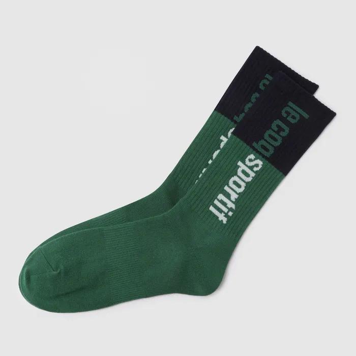 Big Lettering Colored High Socks - Green QR123ASC21