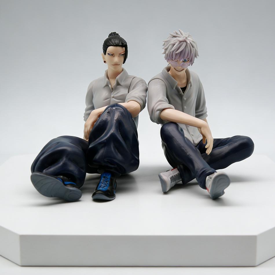 In Stock New Arrival Jujutsu Kaisen Figurines Satoru Gojo Suguru Geto Sitting Pose PVC Collectible Models Perfect Gifts for Boys