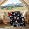 Snowman Winter Wonderland Design Artwork Outdoor Blanket Soft Universal For All Seasons Outdoor Campinghomepicnicoutdoor Travel Modern Style Mixed