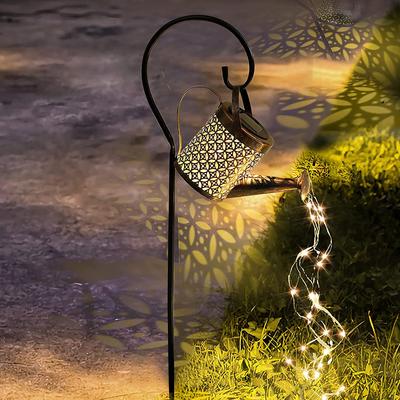 ArilAril Solar Jardim Decorativo IP65 Iluminação Noturna Automática Guirlanda Luz de Fada para Jardim Externo Decoração para Casa Luz de Estátua de Metal, Luz,