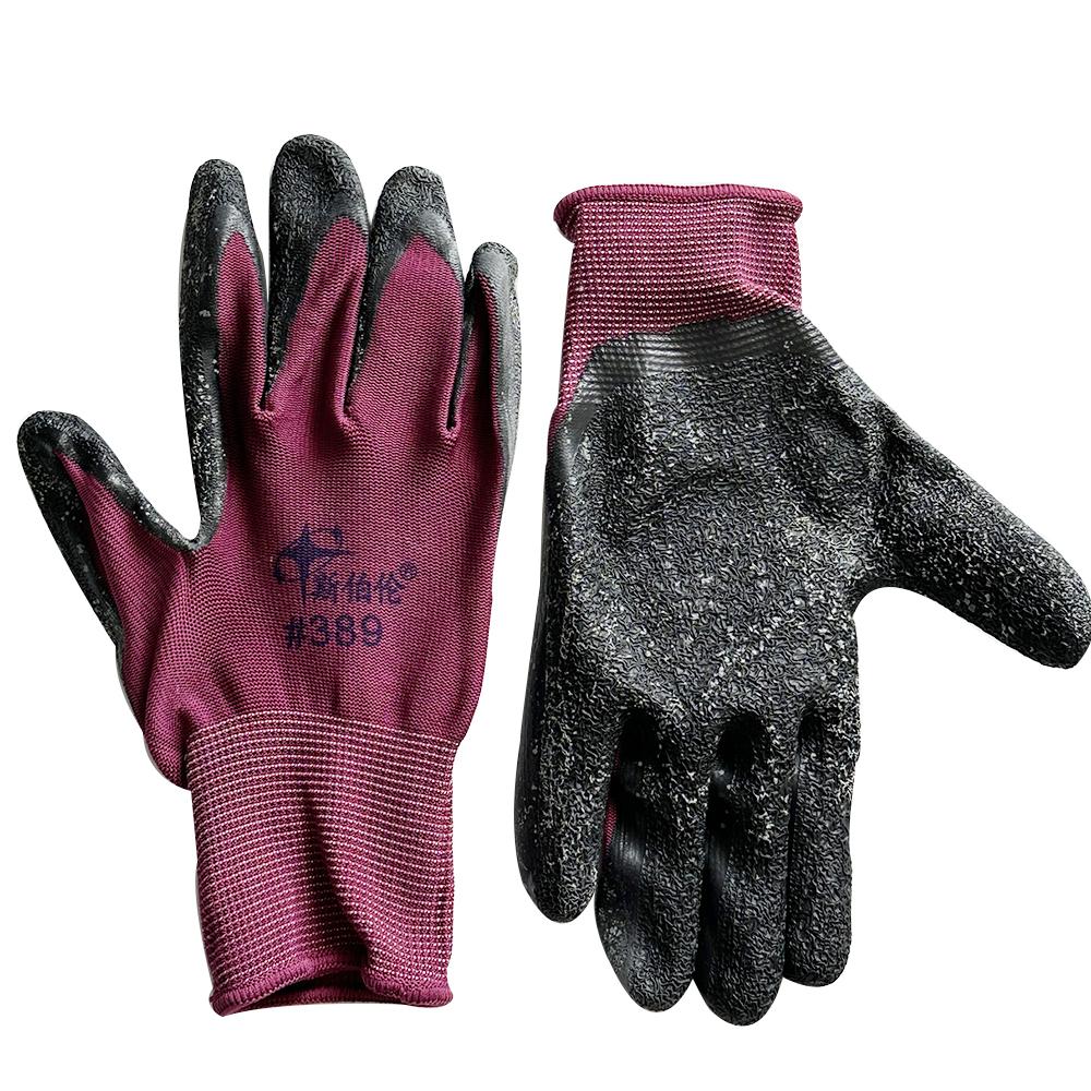 Ultra Thin Coating Work Gloves With Excellent Grip Nylon Shell Black Polyurethane Coating Car Wash Work Gloves With Knitted Cuff
