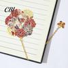 Vintage Bookmark Retro Flower Clock with Chain, Metal Decorative Book Mark for Reading Women, Aesthetic Page Marker, Bookish Gift Birthday Christmas