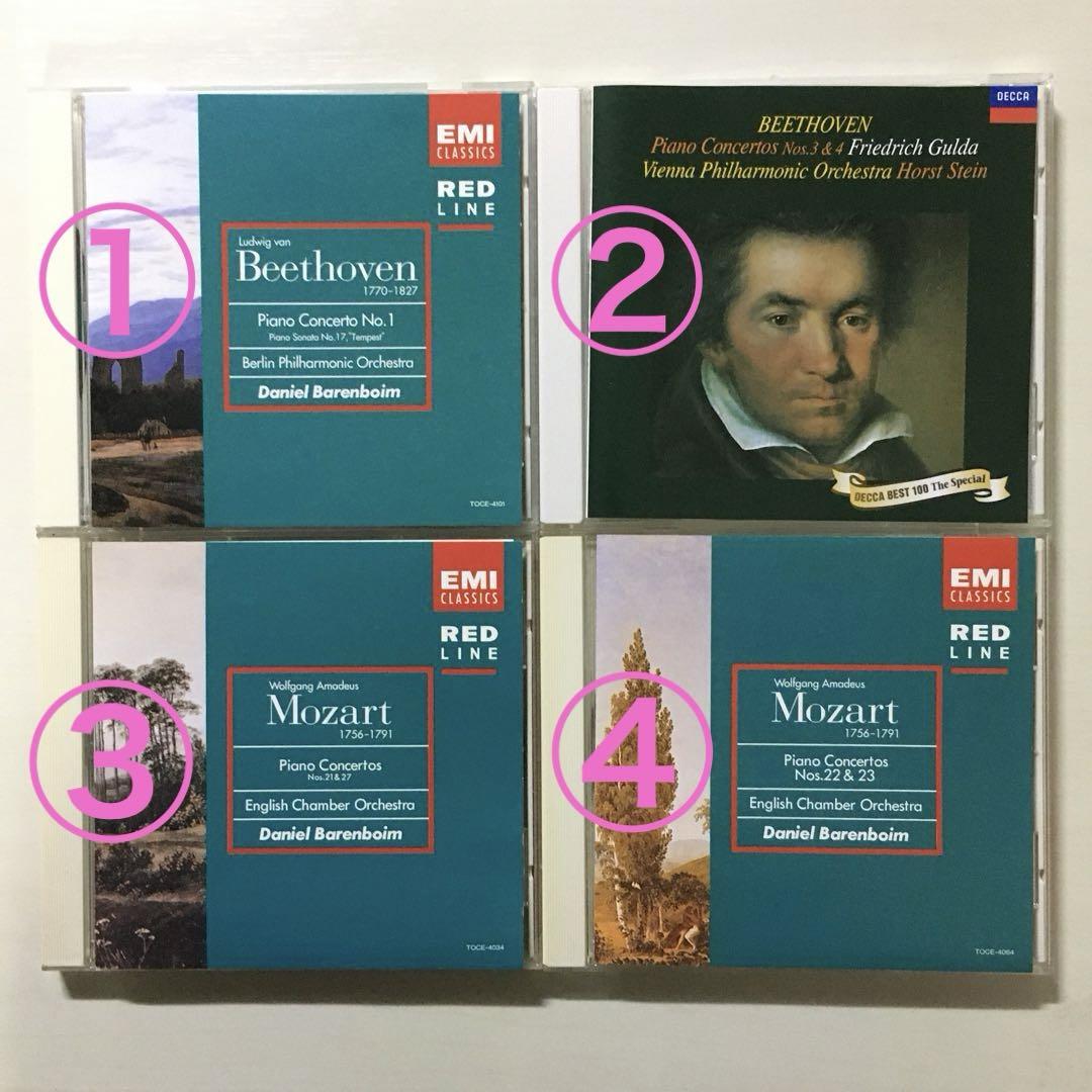 

[USED] Classical CD Piano Concerto 4 disc set Daniel Barenboim Gulda