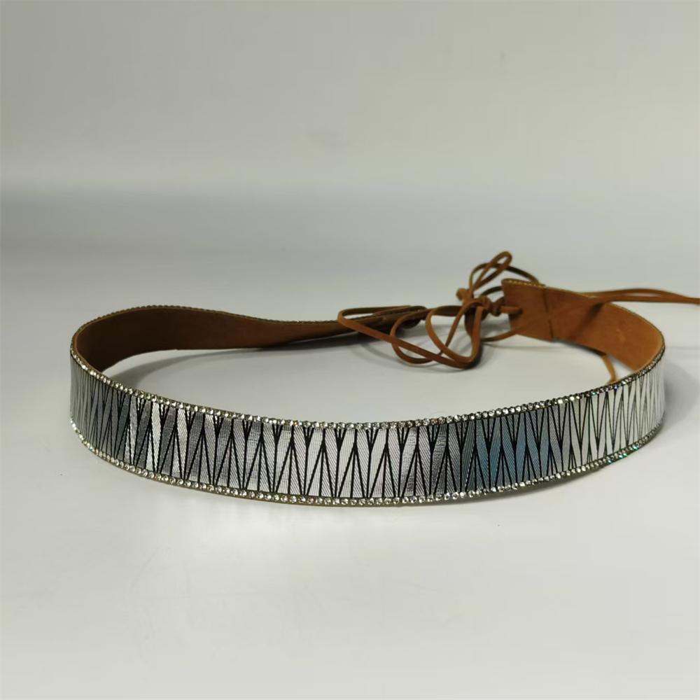 Enthic Hat Accessories Leather Belt For Hat Band Cowboy Hat Decoration Rivet Belt Straw Hat Band Bohemia Hat Accessory