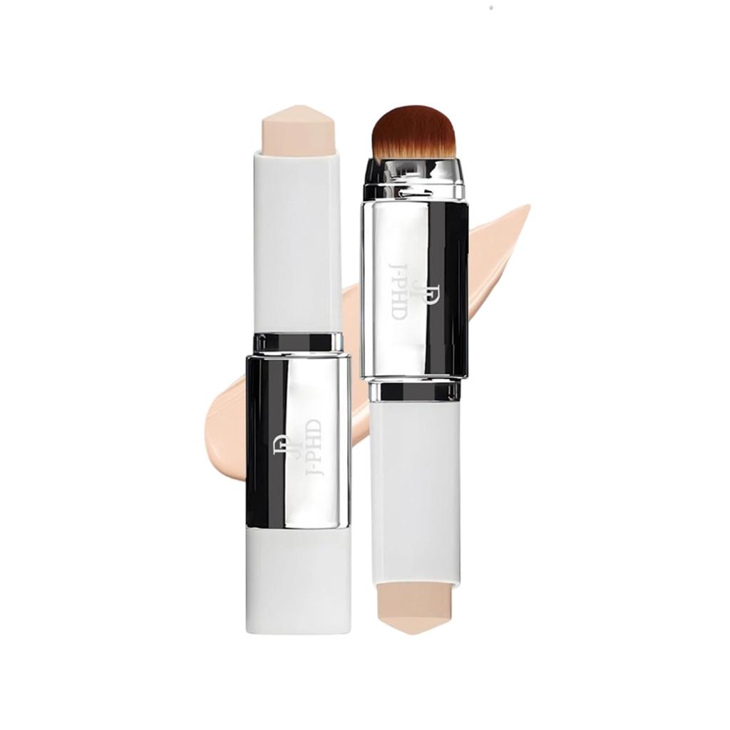 KIADZIE Foundation Light Skin Tone High Natural Powder Integrated Brush Stick, Beige, Correcting, Moisture, Coverage, Foundation, Long-lasting,