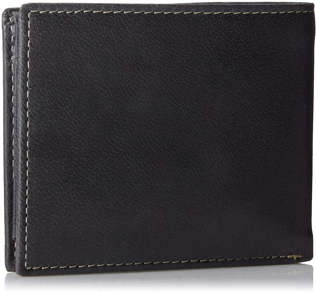Day Timberland Cloudy Bifold No Coin Genuine Free Size Valentine's Gift Men's Wallet, Slim, Lightweight, Purse, Leather, Black,