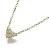 Used Aker Necklace Diamond 0.05ct Heart Pave K18YG #194266