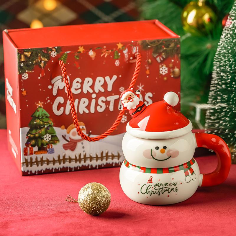 Christmas Gift Mug High End Sense Christmas Cup Ceramics Gift for Girls' Companions and Small Gifts for Employees and Customers