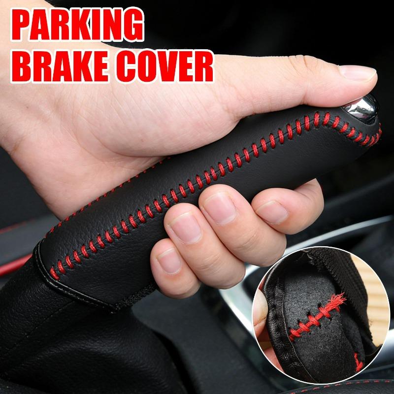 Handbrake Sleeve Genuine Leather Handbrake Grips for Mazda 6 Natural Leather Cover on The Handbrake Car Accessories Interior