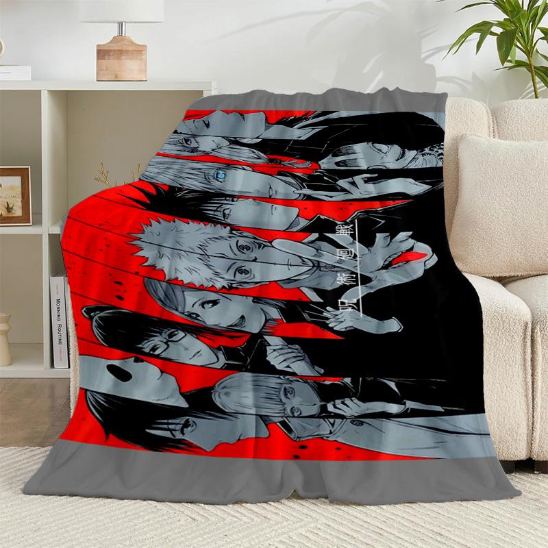 1PC Jujutsu Curse Battle Flannel Blanket Gift, Suitable for Both Men And Women, Soft Ideal for Beds And Sofa, Birthday Or Christmas Gift