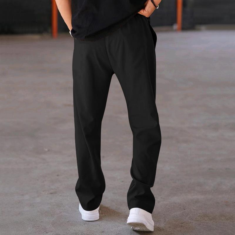 Men's Sports Trousers Casual Trousers Men's Solid Colour Versatile Fashionable Straight Trousers
