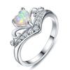 Love Ring, Fashionable Light Luxury Flower Ring, Imitation Opal Princess Ring For Women