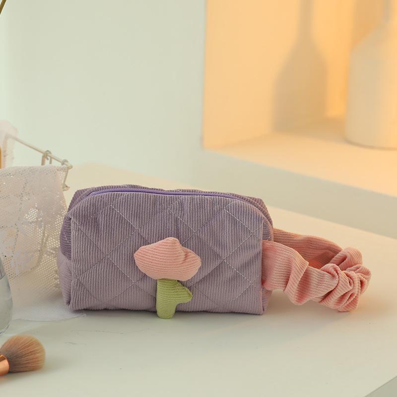 

Вместительная вельветовая косметичка — стильный, симпатичный и портативный дорожный органайзер для туалетных принадлежностей wristlet фиолетовый