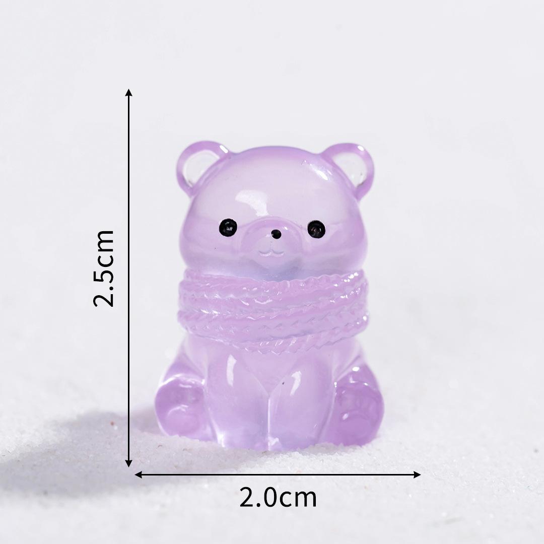 

Микро-пейзажное украшение, мультяшный милый светящийся белый медведь, фигурка животного, настольное украшение для автомобиля, аксессуары, маленькое украшение luminous polar bear5pcs фиолетовый