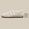 Woven Mary Jane Women's Shoes New Summer Hollow Breathable Sandals Silver Small Single Shoes with Skirt