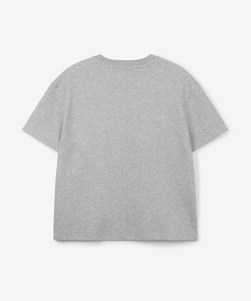 Tienjiti W Essential Cropped Tee (Melange Gray) Tnts6E205G2