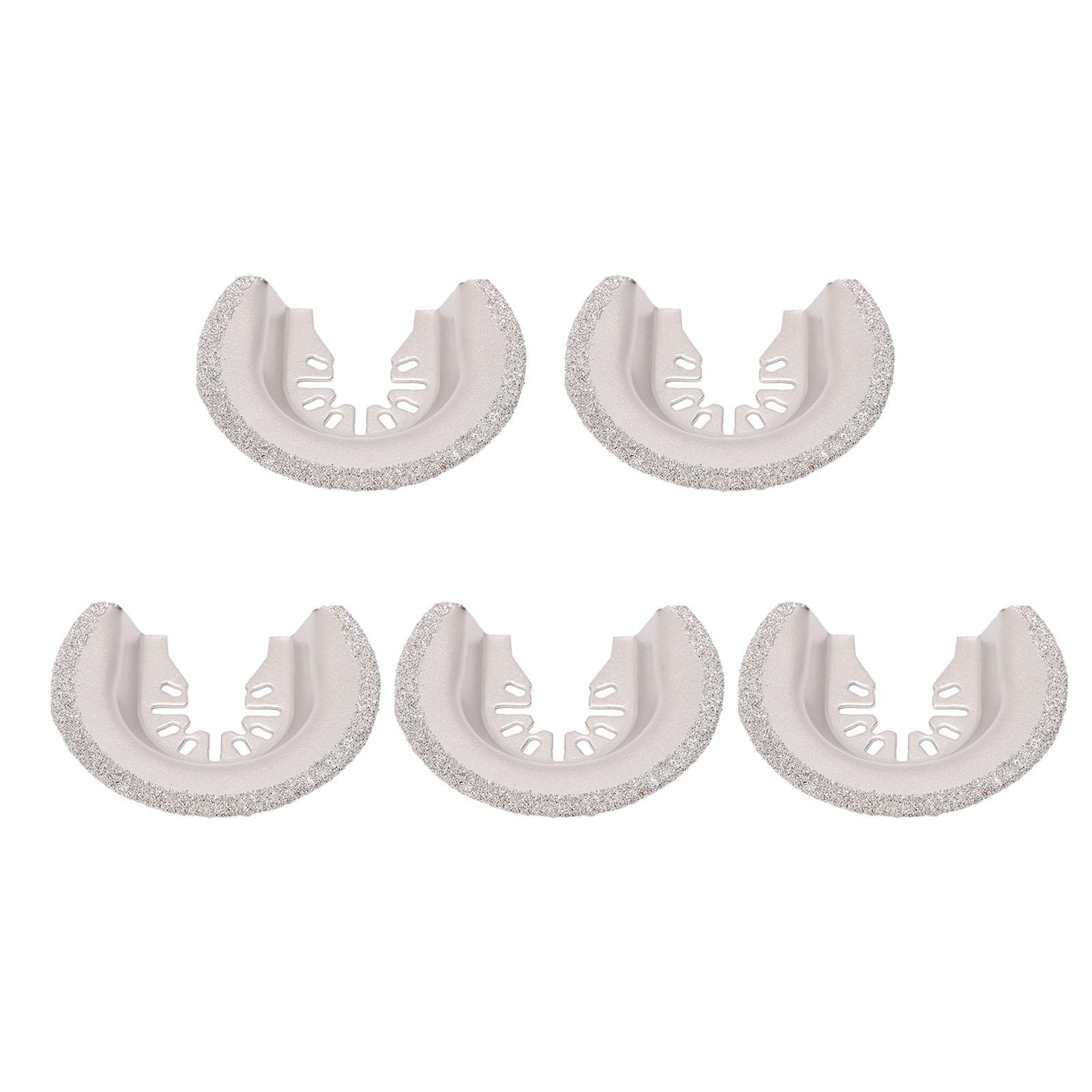 

5 шт. осциллирующих пильных полотен, универсальные алмазные карбидные для удаления затирки для плитки и бетонной кладки