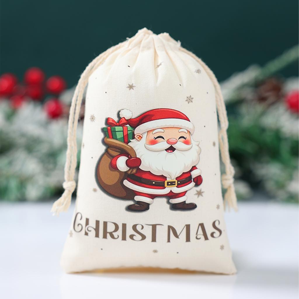 Christmas Gift Bags Merry Christmas Decorations for Home 2025 Xmas Gifts Candy Cookie Packaging Bags Navidad Natal New Year 2026