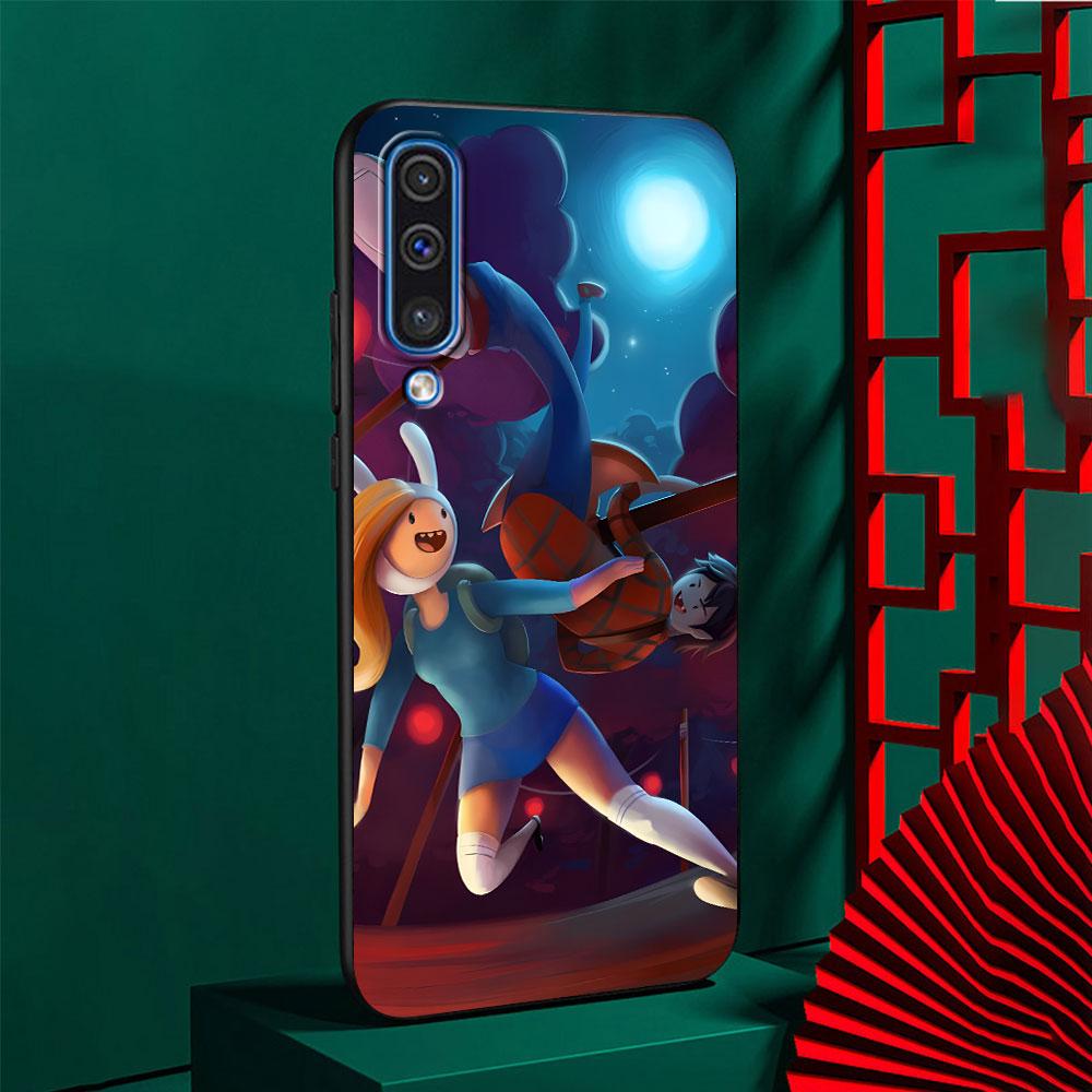 Adventure Fionna & Cake Time Case for Samsung Galaxy A03 A04s A20 A30 A20e A70 A70s A50 A40 A30s A50s A20s TPU Black Phone Cover