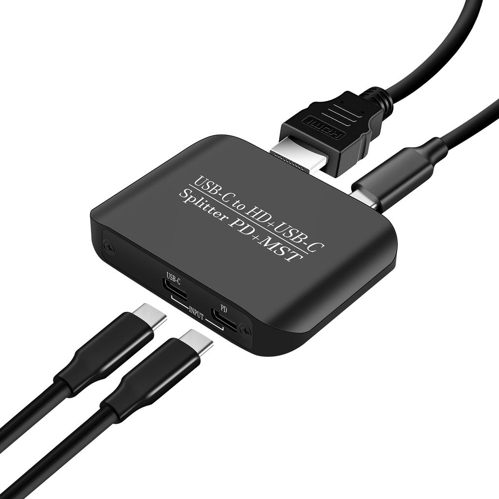 4K60TYPE-C to HDMI+TYPE-C Adapter Same Display PD Power Supply Splitter MST/PD