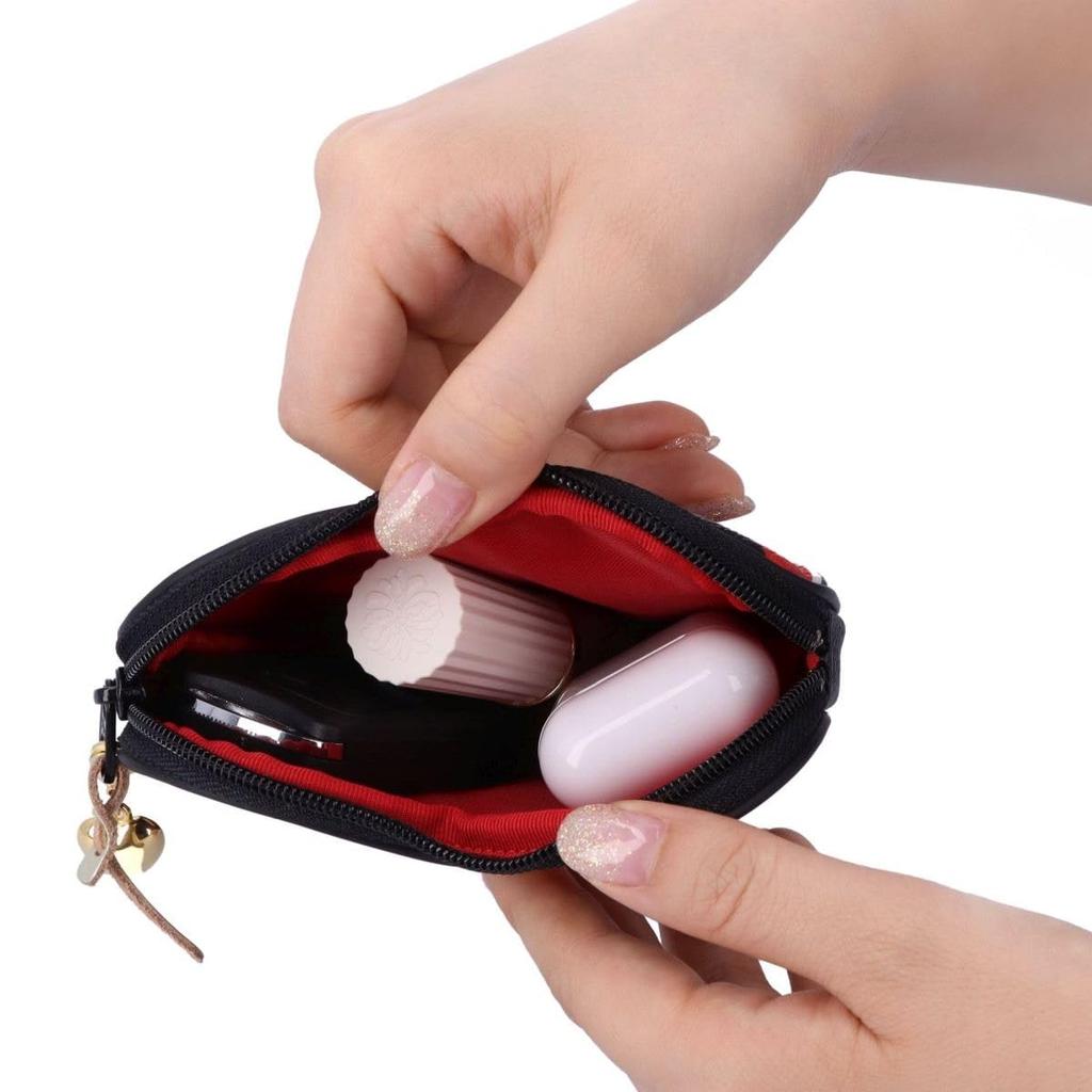 Artisan & Artist Small Makeup Pouch, Heart-Shaped, Dazzling Heart, 4OP-DH931