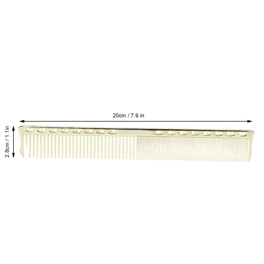 

2pcs Professional Stainless Steel Haircut Comb Wide and Fine Teeth Barber Comb For Barbers золотий